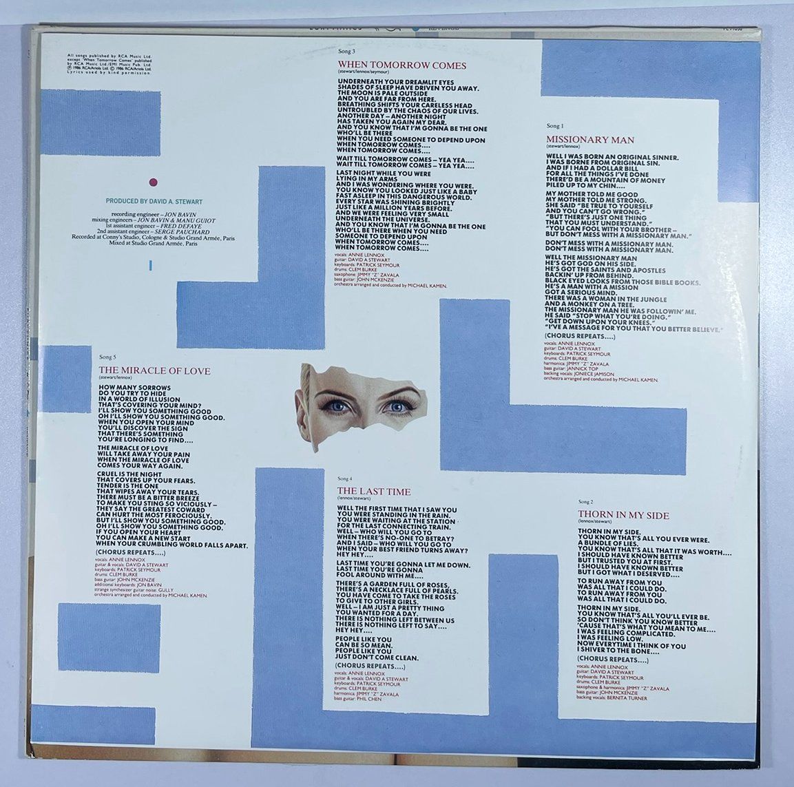Vinyles: LP: EURYTHMICS - Revenge (1986) – D'occasion à Frenkendorf par Yard-Sale-2000 3