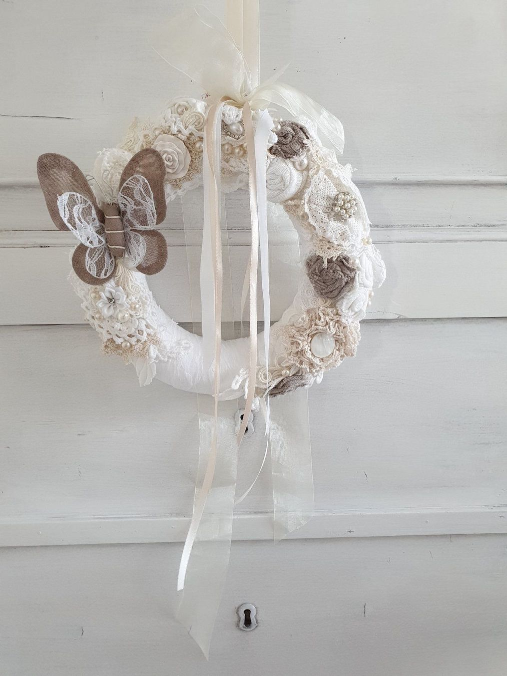 Alle Dekorationen: Geschenk Kranz Shabby Chic Dekokranz Muttertag Türkranz – Neu und originalverpackt aus Gossau ZH von Goes05