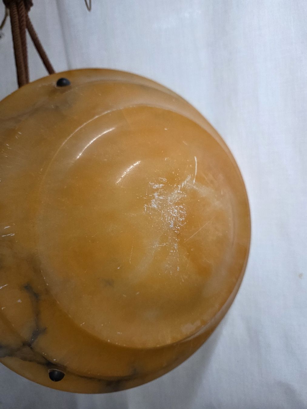 Lampadari & plafoniere: Antike Hängelampe, Alabaster Optik, – Usato da Wolfertswil venduto da Antiko 4