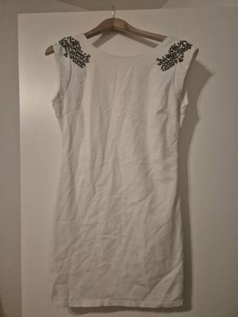 White Mini Dress With Beads size M