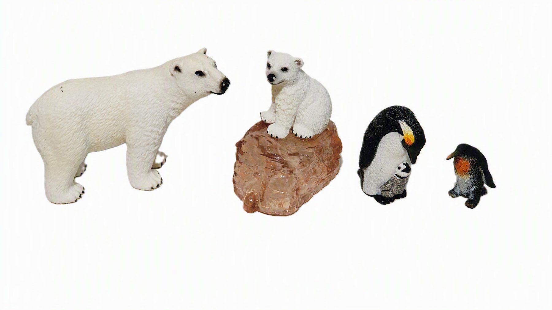 Schleich Statuette: Schleich Polar-Tier Set - Eisbär, Eisbärbaby, Pinguine – Usato da Bassersdorf venduto da zoooropa