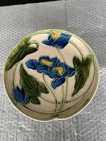 Antike  Jugendstil Fussschale mit Seerosen