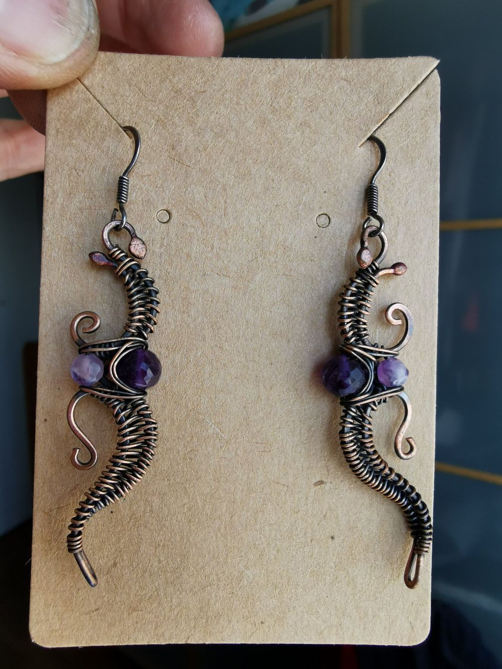 Orecchini pendenti & Orecchini a lobo: Ausgefallene Ohrringe mit Amethyst, neu, Eyecatcher! – Nuovo (secondo la descrizione) da Oberglatt ZH venduto da JulFul 2