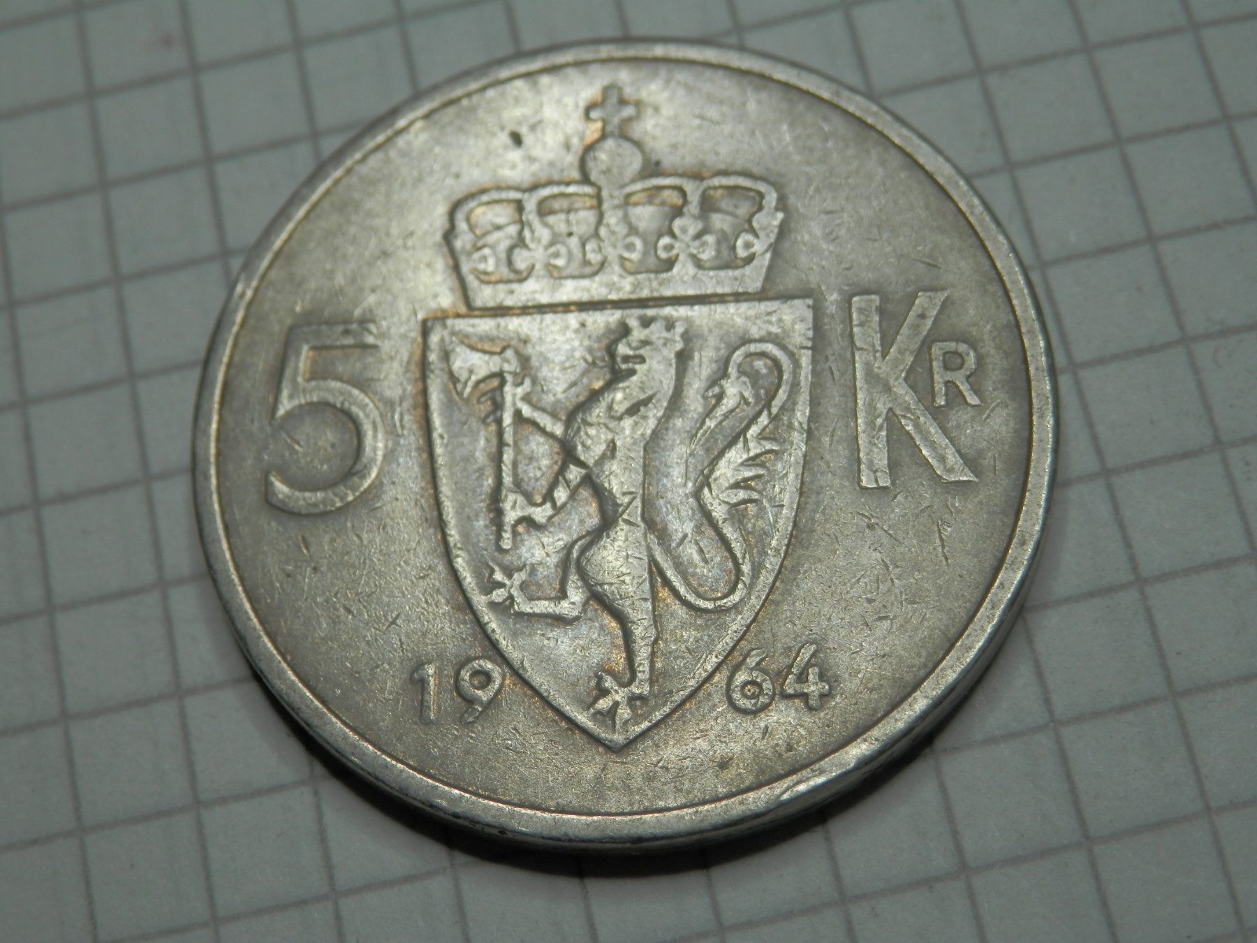 Tutti le monete: Norwegen  5 Kronen, 1964 – Usato da Weiach venduto da weiach81 1