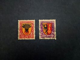 Pro Juventute 1918 Cat. Zumstein 10-11