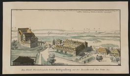 Heiligenberg   altkolorierter Umrissstich von Keller selten