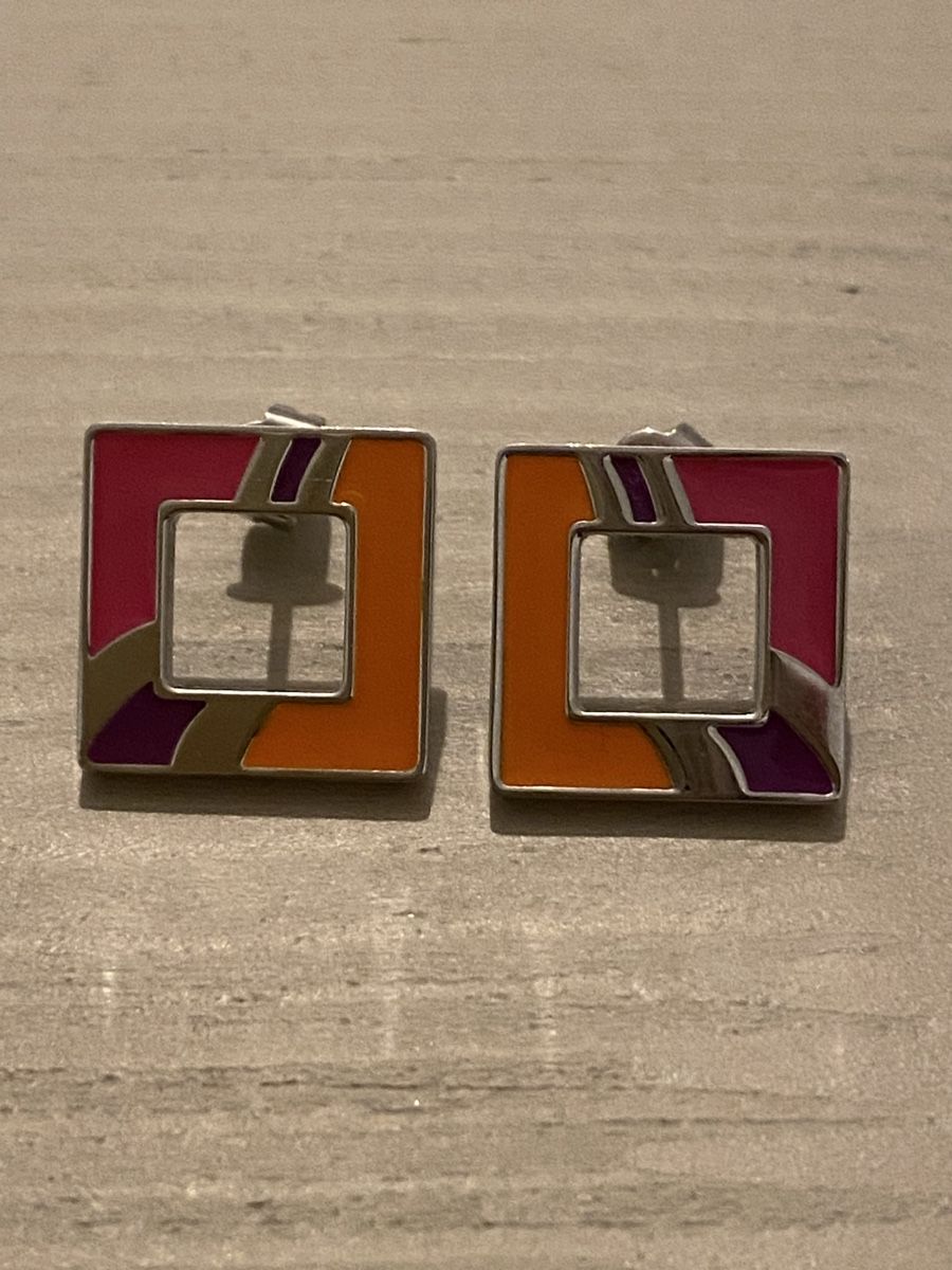 Ohrringe & -stecker: Swatch Ohrringe Multicolor – Gebraucht aus Birr von Vintage-Liebhaber 1