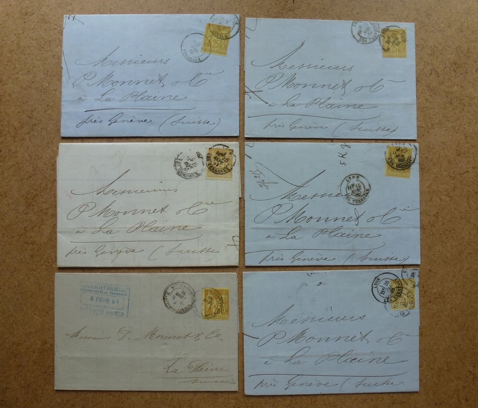 Alle Briefmarken: Frankreich ++ 6 alte Briefe ab 1881/1882 – Gebraucht aus Walkringen von Casablanca777