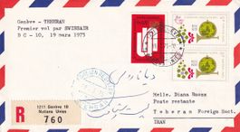 Erstflug Swissair DC-10 Genf - Teheran 1975, ab UNO