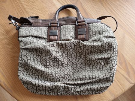 Calvin Klein Shopper-Handtasche braun/beige Top Zustand!