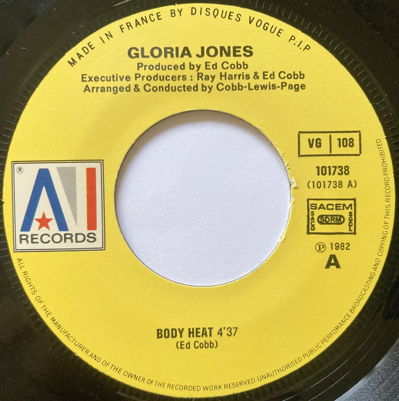 Vinyles: GLORIA JONES - BODY HEAT – D'occasion à Bottens par hotter-than-hell 2