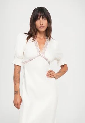 Kleid Maisonéˆtre Seide Creme Spitze Grösse M