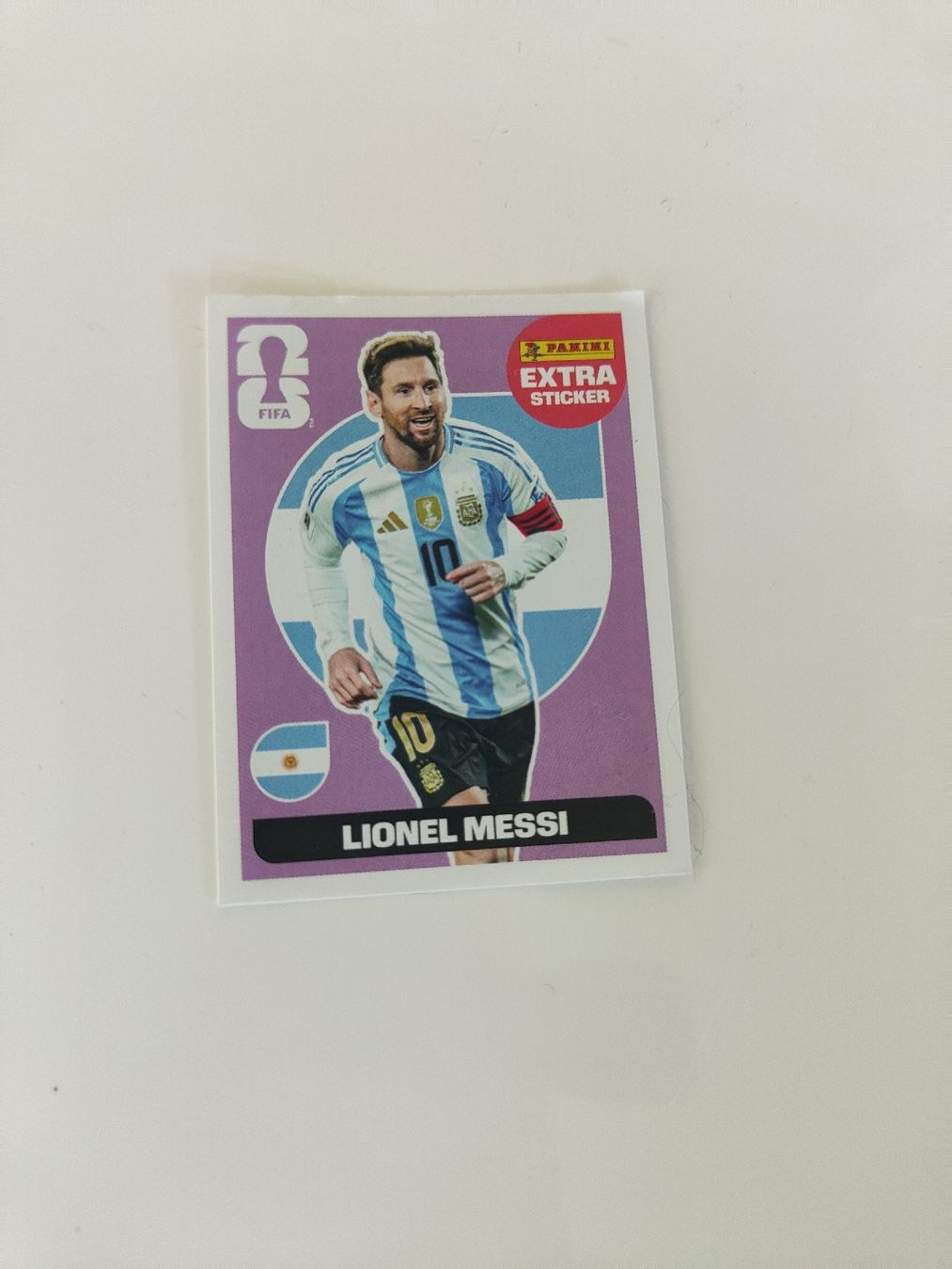 Panini Carte collezionabili: Panini WM 2026 Messi extra Sticker lila – Nuovo (secondo la descrizione) da Marbach SG venduto da aleferris