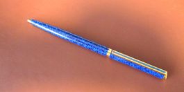 STYLO BILLE DUNHILL GEMLINE LAQUÉ BLEU DE CHINE - DORÉ