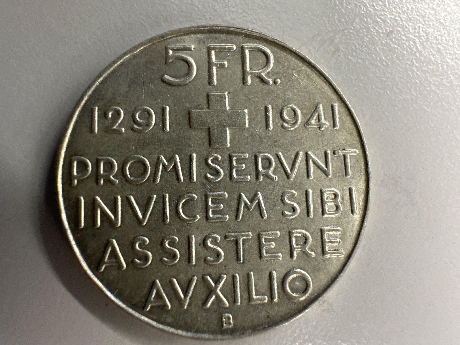 Tutti le monete: 5 Fr. Silber Schweiz Bundesfeier 1941 – Usato da Herisau venduto da herau 1