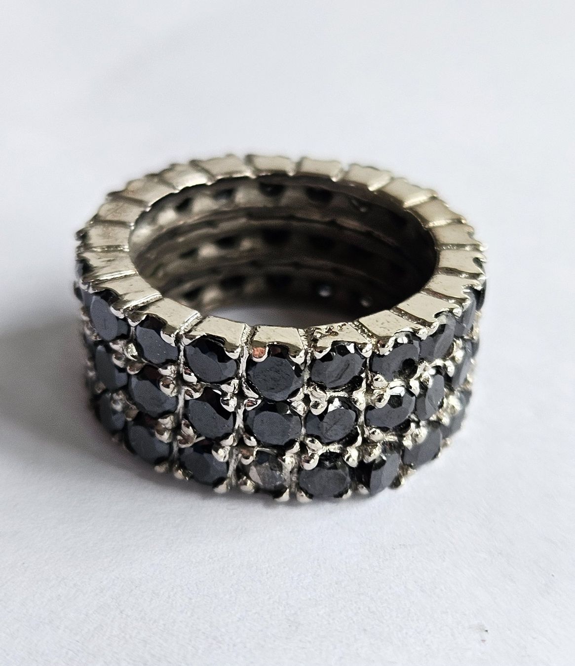 Onyx Ringe: Ring  black Onyx drei reihig Grösse 54 – Neu (gemäss Beschreibung) aus Zürich von adriben 8