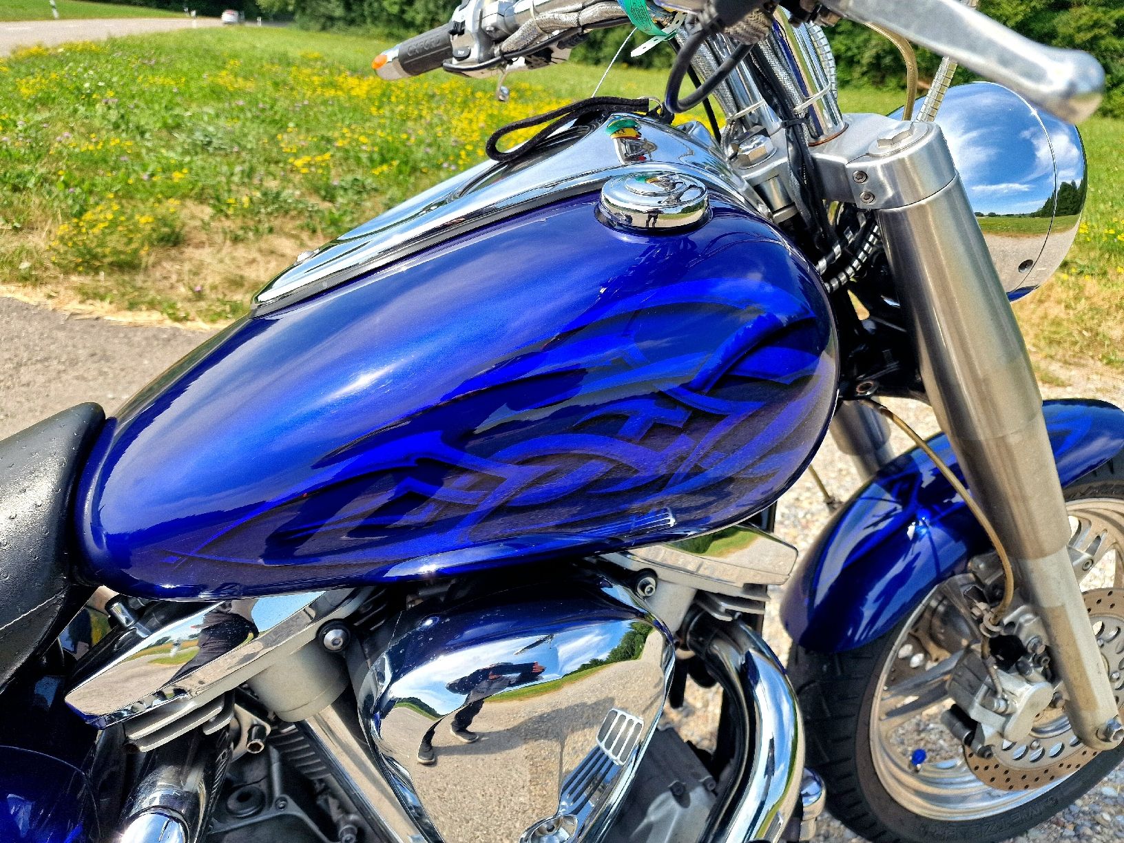 Yamaha Chopper: Yamaha XV1600 Blue Tribal Custom – Usato da Winterberg ZH venduto da maho66 3