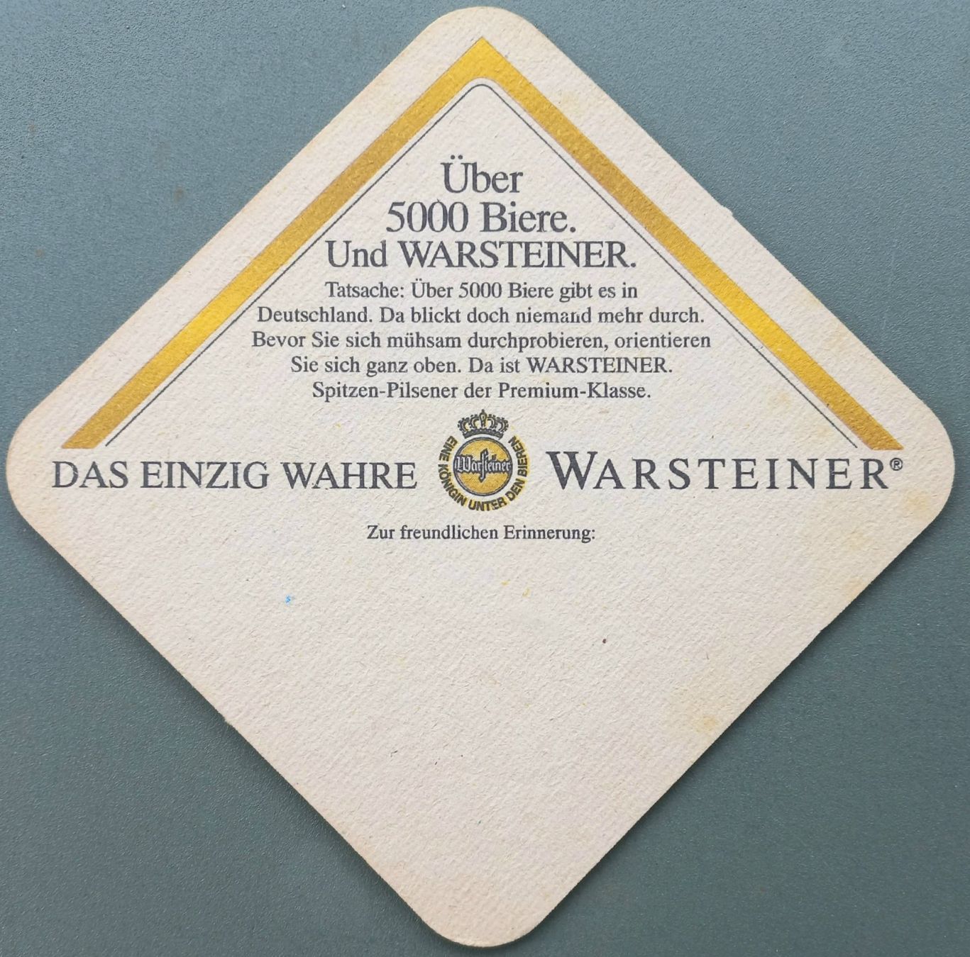 Sottobicchieri: Bierdeckel - Warsteiner - D – Usato da Niederuzwil venduto da lubimaja 1
