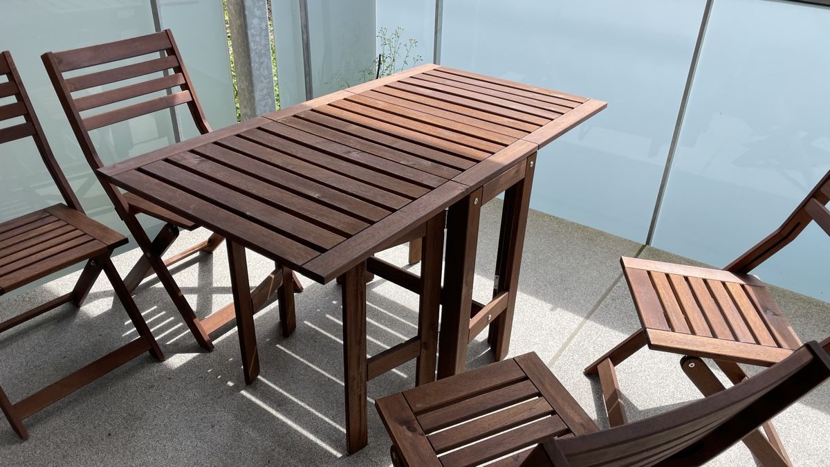 Ikea Äpplarö Gartentisch , Holz, klappbar für Balkon ☀️ (Gebraucht) in Thun für CHF 40 – nur Abholung auf Ricardo kaufen