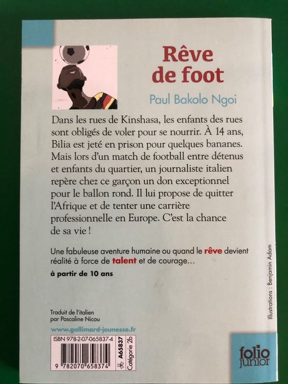 Livre foot enfant  Gallimard Jeunesse