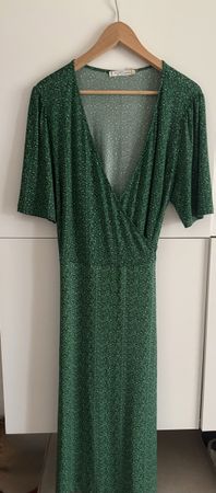 Robe portefeuille Mango verte motif taille L