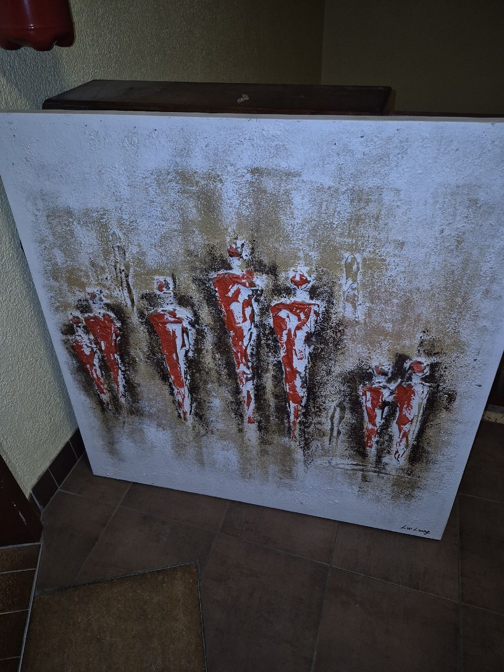 Tableaux: Tableau abstrait figures rouges et blanches occasion – D'occasion à Penthalaz par yve_wsq8 2