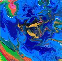 Acrylbild Nr. 8175, Grösse 40x40cm, Handgemaltes Unikat
