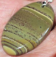 Anhänger L-4115 – Grüner Polychrome Jasper 26x19mm