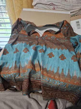 Vintage Bluse mit Muster, Herbst Look, Gr. M, Top Zustand!