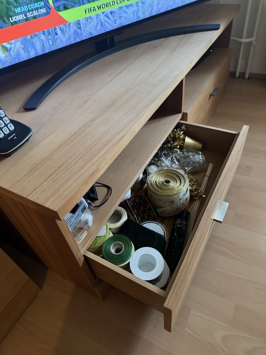 TV Möbel: TV Möbel Holz 2 Schübe offene Fächer – Gebraucht aus Uitikon Waldegg von LoriCor 1