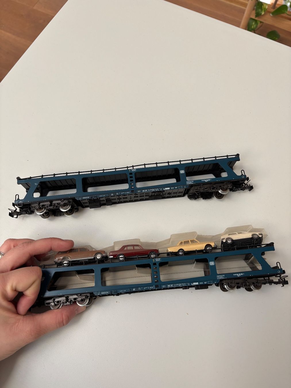 Märklin Modellini di ferrovie: 2x Autotransportwagen – Usato da Bettenhausen venduto da Fabi_CHer 1