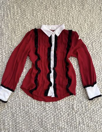 ELEGANTE BLUSE IM VINTAGE-STIL – ACTIVE USA – gr S