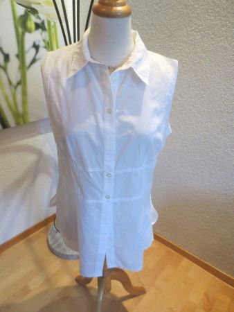 Bluse weiss, ärmellos Gr. L