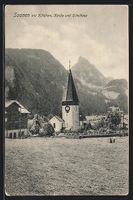 Saanen, Kirche, Schulhaus und Rüblihorn