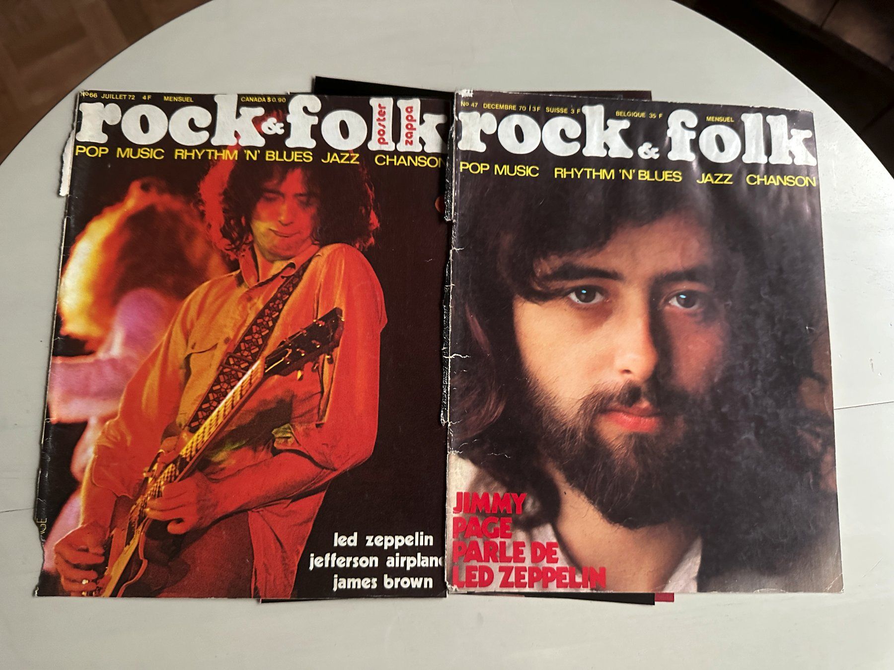 Riviste & Magazine: LED ZEPPELIN  rare original Poster + Berichte 70's PAGE PLAN – Usato da Basel venduto da Partridge 1