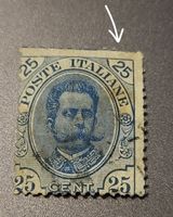 Italien 1893 briefmarke abart dezentriert
