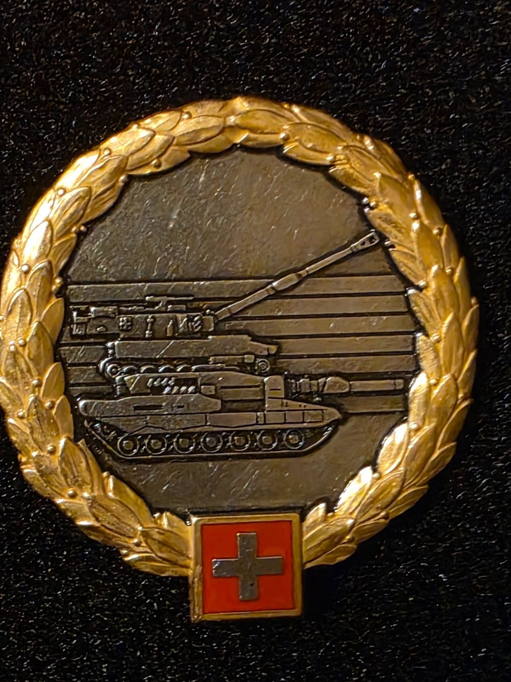 Schweizer Armee Placchette & Badge: Duo Abzeichen Médaille beret Panzer & Panzer Br 3 Goldrand – Nuovo (secondo la descrizione) da Nyon venduto da freetoys08