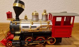 Spielzeuglokomotive D.SP&PRR rot/silber 