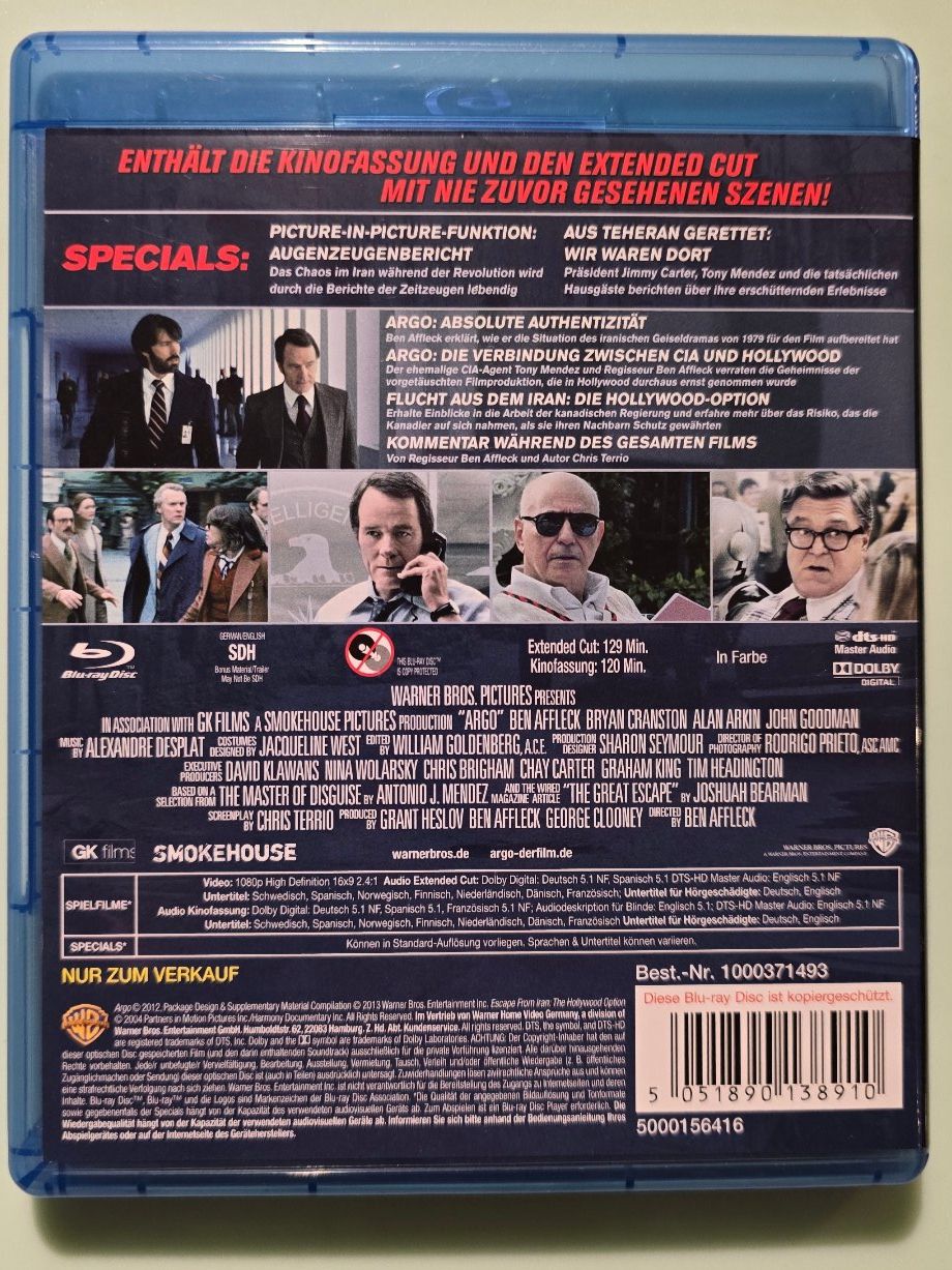 Alle DVDs: Argo [2012] • Ben Affleck, John Goodman • Bluray – Gebraucht aus Riehen von Baseliskus 1