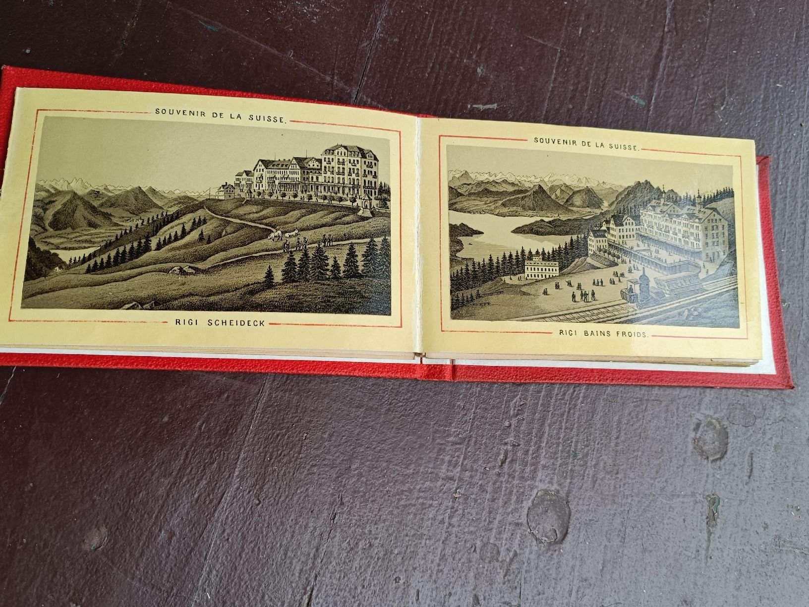 Cartoline postali: Antikes Litho Bilder Set / Rigi Vierwaldstättersee Gotthard  – Usato da Brugg AG venduto da Ente015 1