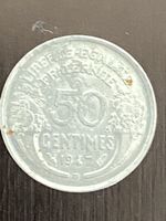 France, 50 centimes 1947 B, Aluminium 