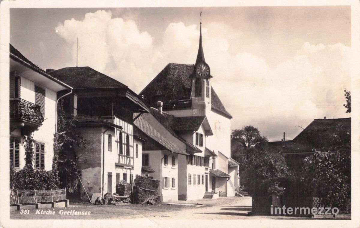 Ansichtskarten: Greifensee ZH // 1939 Kirche – Gebraucht aus Basel von intermezzo12