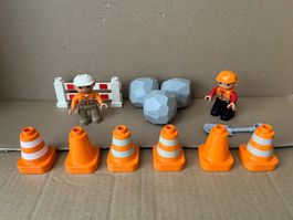 Lego Duplo 6x Pylon, Absperrung Baustelle Steine