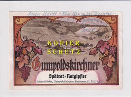 Etikette Gumpoldskirchner Spätrot-Rotgipfler /bd