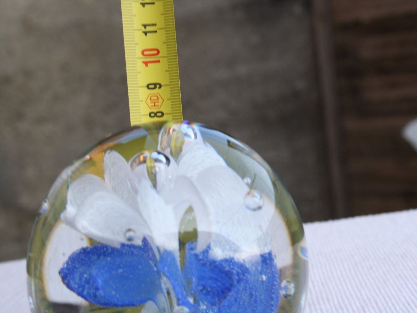 Gläser: PAPERWEIGHT GLAS-KUGEL BRIEFBESCHWERER – Gebraucht aus Wauwil von Pneuedy 4