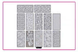 12x Malschablone zb für Hintergründe 10,5x22cm