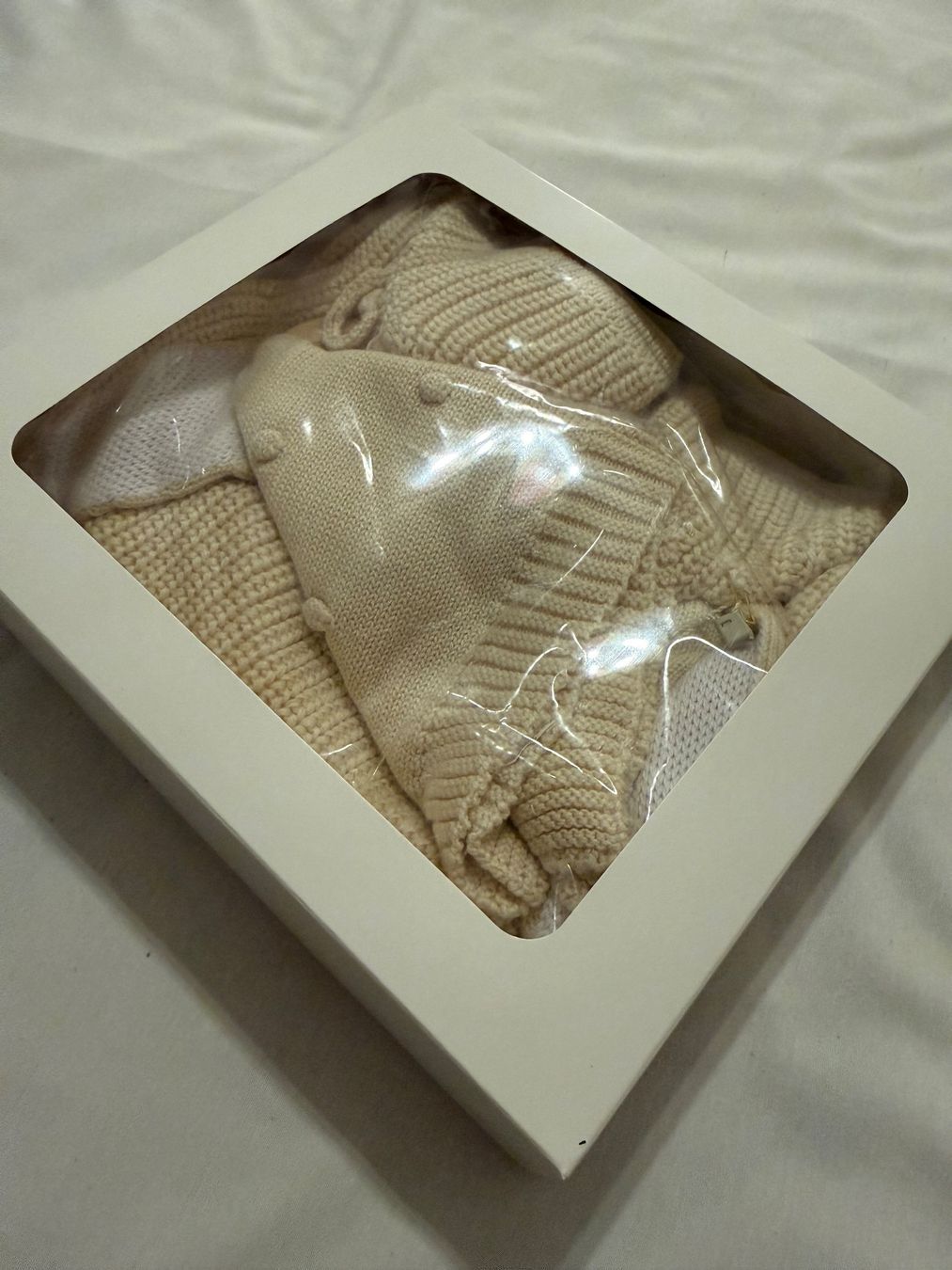 Decken: Baby Strick Cocoon Swaddle Set 0–8 Monate – Neu und originalverpackt aus Luzern von EZEREN 2