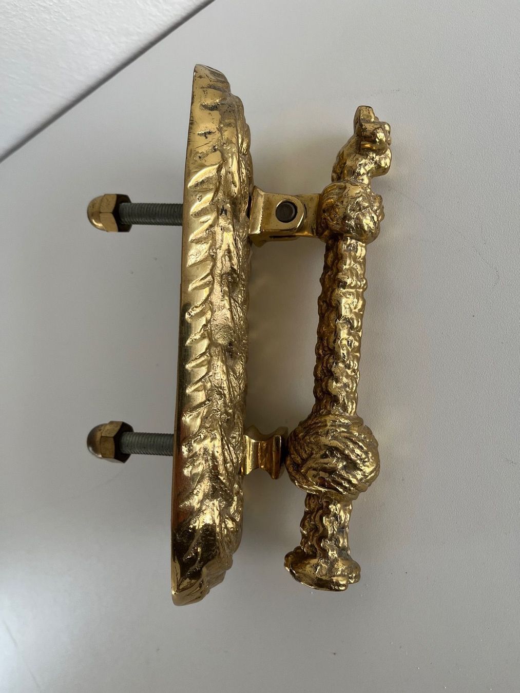 Chiavi & Serrature: Massiver Türklopfer aus Messing – Usato da Wetzikon ZH venduto da seli03 3