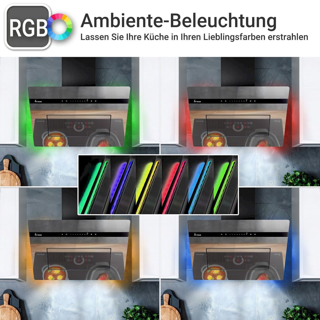 Cappe di aspirazione: KKT Kolbe PLOOM6005 Dunstabzugshaube RGB – Nuovo e nell'imballaggio originale da Bottighofen venduto da zaap 2