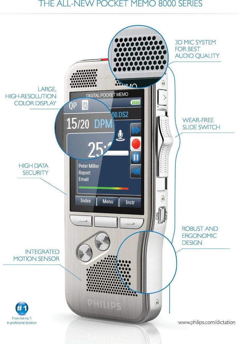 Philips Registratori: Philips Digital Pocket Memo DPM 8000 Voice Recorder – Usato da Novazzano venduto da cri_kd9t